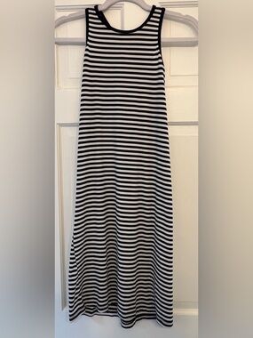 Joe Fresh Black and White Striped Maxi Dress